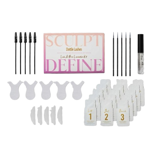 Dottie Lashes Lash & Brow Lamination Kit | DIY Lash Lift & Brow Lamination | 5 Applications | Lasts 6–8 Weeks | Cruelty Free