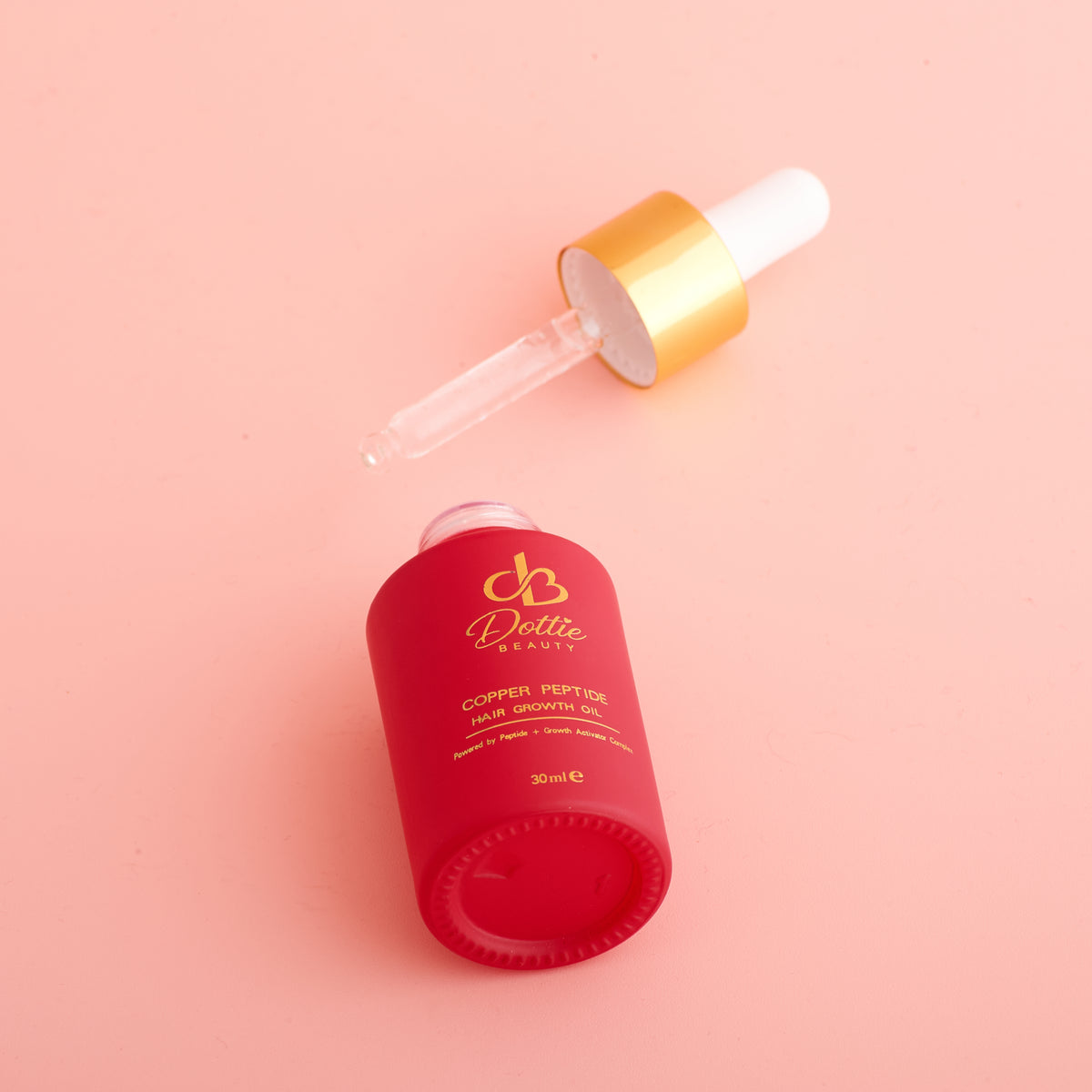 Dottie Beauty The Growth Ritual | Hair Growth Oil & Derma Roller Set | Peptide Scalp Serum for Thinning Hair | Vegan & Cruelty Free