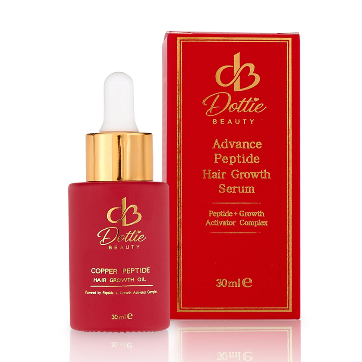 Dottie Beauty The Growth Ritual | Hair Growth Oil & Derma Roller Set | Peptide Scalp Serum for Thinning Hair | Vegan & Cruelty Free