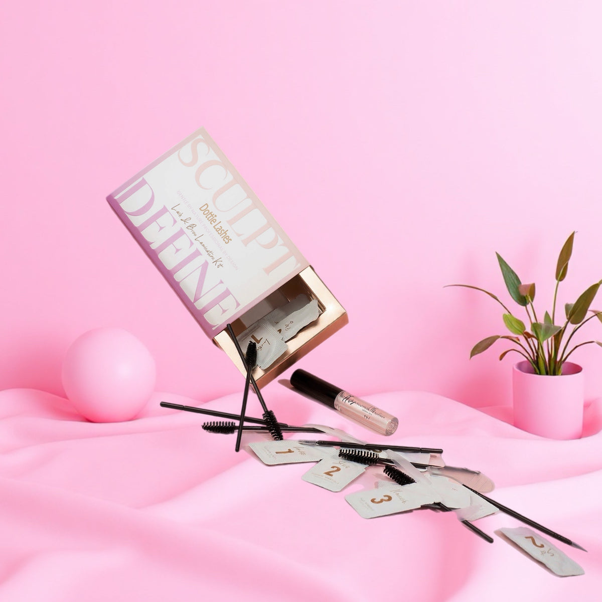 Dottie Lashes Lash & Brow Lamination Kit | DIY Lash Lift & Brow Lamination | 5 Applications | Lasts 6–8 Weeks | Cruelty Free