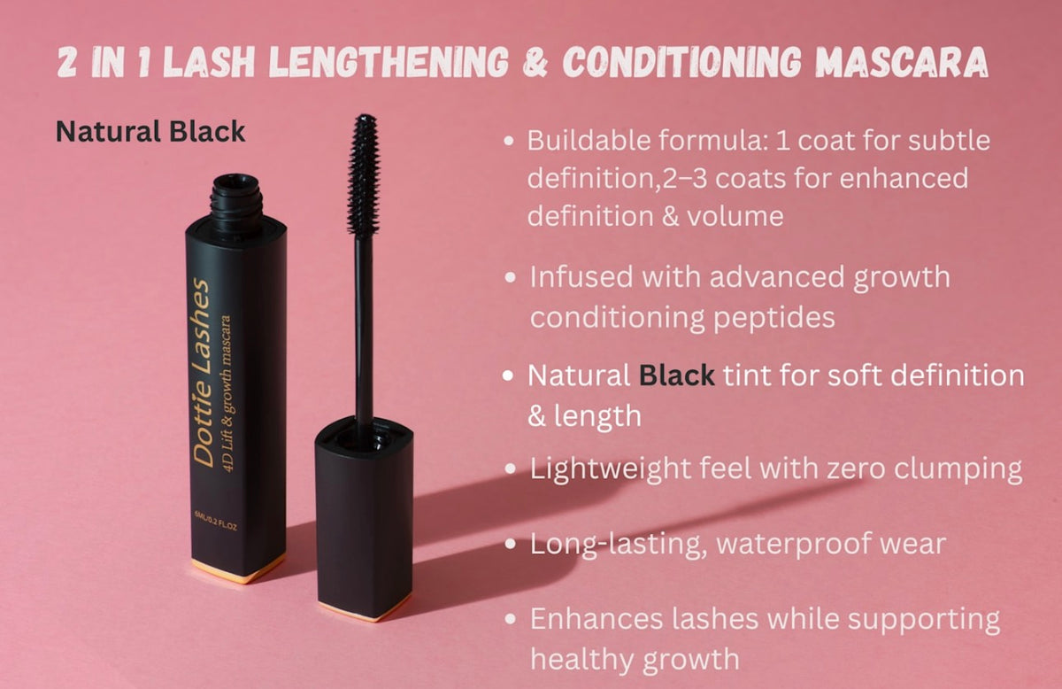 2-in-1 Lash Lengthening & Conditioning Mascara (Black) | Growth + Volume