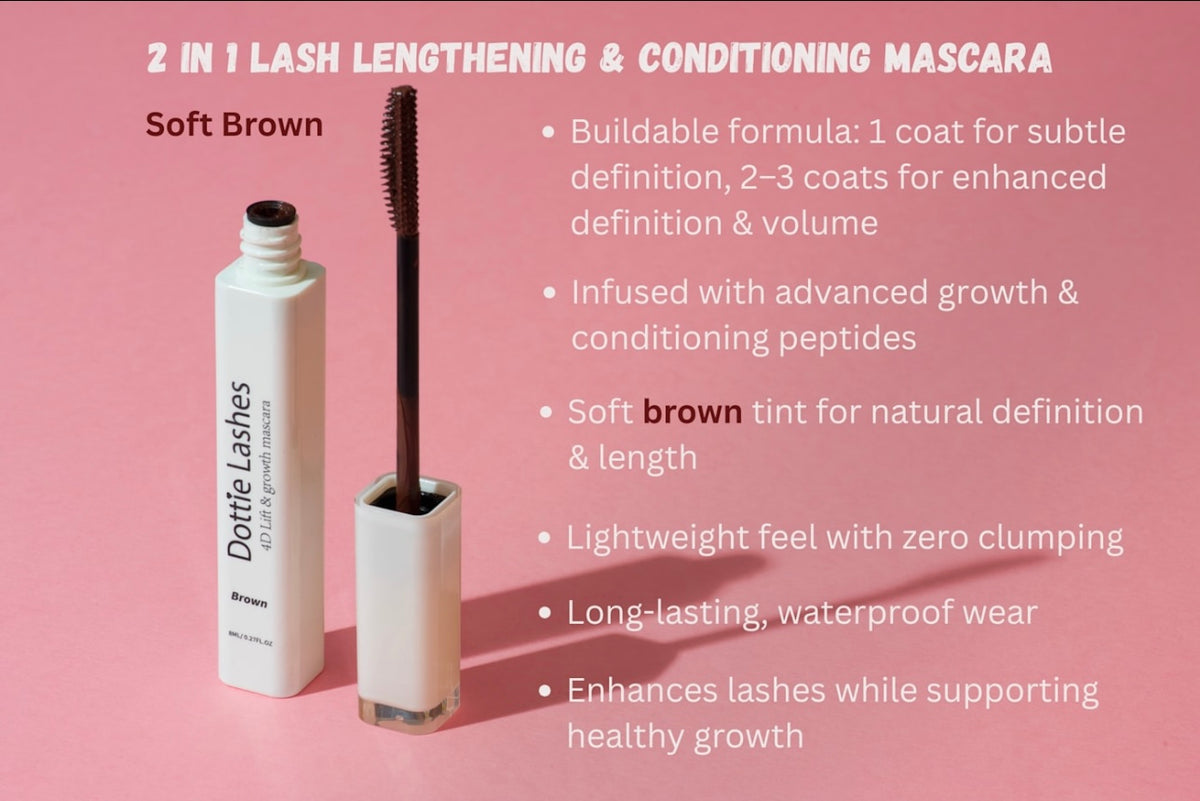 2-in-1 Lash Lengthening & Conditioning Mascara (Brown) | Growth + Volume